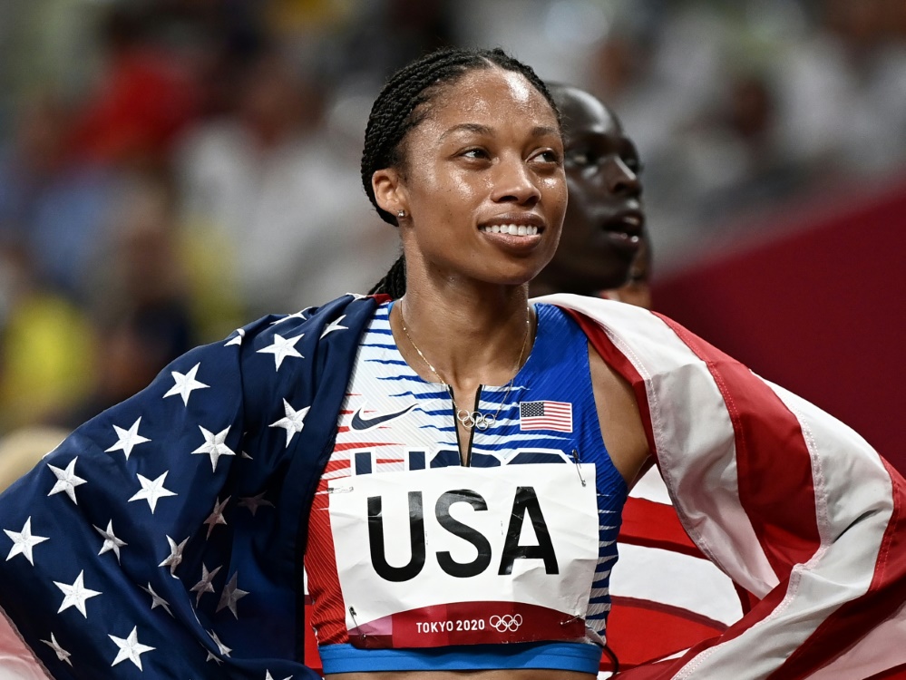 Nächstes Olympia-Gold für die USA und Allyson Felix (© AFP/AFP/Jewel SAMAD)